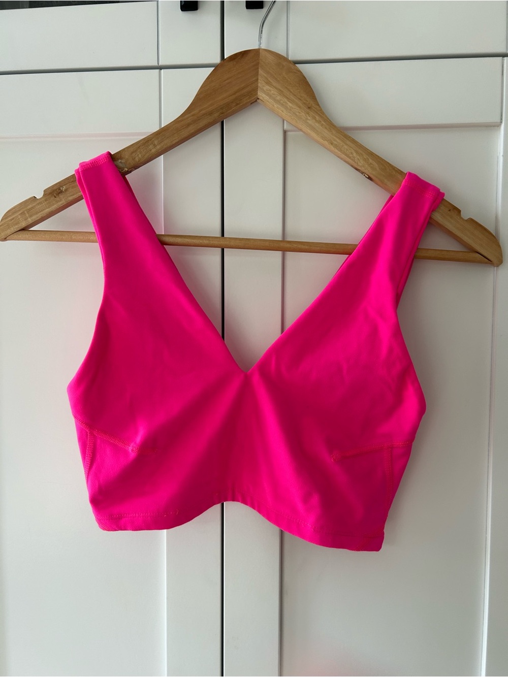 FP Movement by Free People Neon Pink V-Neck Sports Bralette